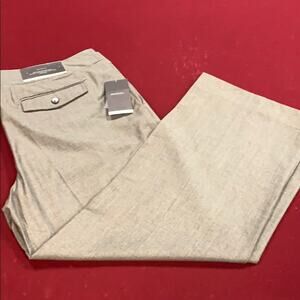 NWT Target Brown Heather Wide Leg Cropped Pants Size 8